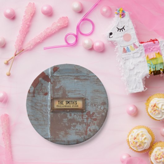 Creepy Grunge Undode Halloween Papieren Bordje (Feest)