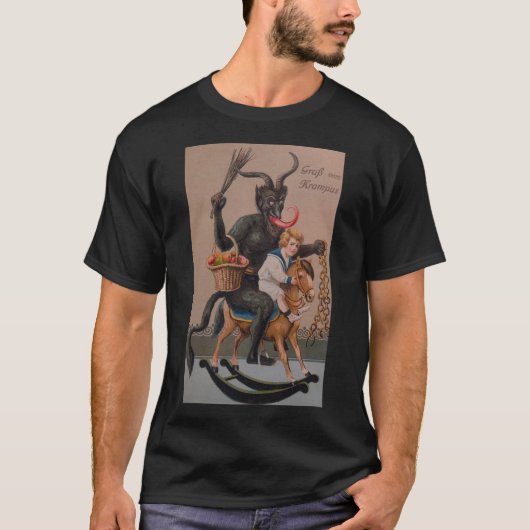Creepy Gruss Vom Krampus Demon kerst Devil Kra T-shirt (Voorkant)