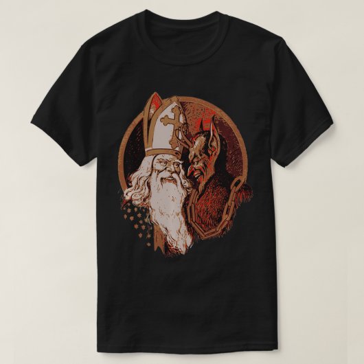 Creepy Gruss Vom Krampus Demon kerst Devil Kra T-shirt (Design voorkant)