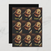 Creepy Guy Halloween Party-uitnodigingen Uitnodiging Briefkaart (Voorkant / Achterkant)