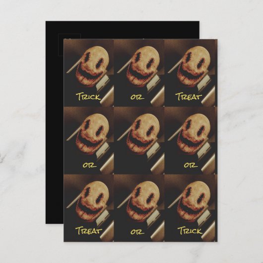 Creepy Guy Halloween Party-uitnodigingen Uitnodiging Briefkaart (Voorkant / Achterkant)