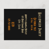 Creepy Guy Halloween Party-uitnodigingen Uitnodiging Briefkaart (Achterkant)