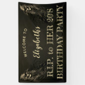 Creepy Hair Skull RIP naar haar 20s Birthday Welco Spandoek (Verticaal)