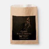 Creepy Hair Skull RIP naar haar 20s-feest Bedankzakje (Voorkant)