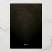 Creepy Hair Skull RIP naar haar 20s-feest Folie Uitnodiging (Achterkant)