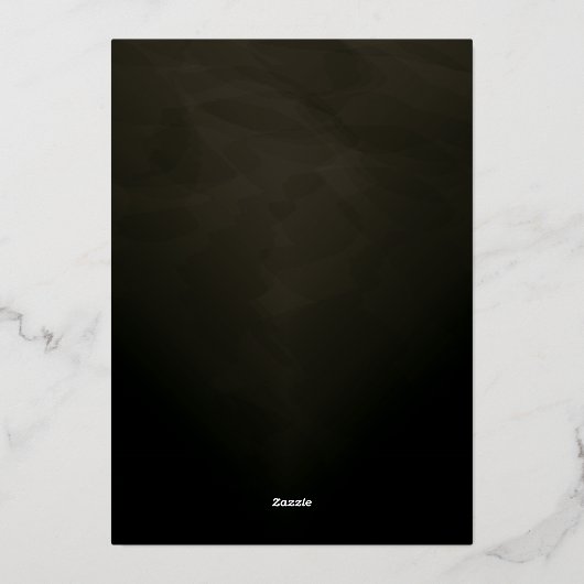 Creepy Hair Skull RIP naar haar 20s-feest Folie Uitnodiging (Achterkant)