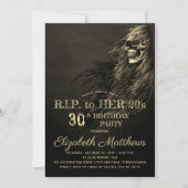 Creepy Hair Skull RIP naar haar 20s-feest Kaart (Voorkant)