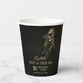 Creepy Hair Skull RIP naar haar 20s-feest Papieren Bekers (Voorkant)