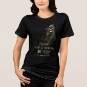Creepy Hair Skull RIP naar haar 20s-feest Tri-Blend Shirt (Voorkant)