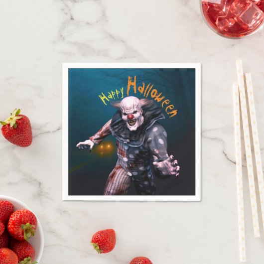 Creepy Halloween 3D Scary Clown Papier Bord Servet (Insitu)