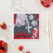 Creepy Halloween Bat Skeleton Servet (Insitu)