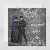 Creepy Halloween bruid en bruidegom verlovingsfees Kaart (Voorkant)