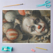 Creepy Halloween Clown Decoupage Tissuepapier (Craft)