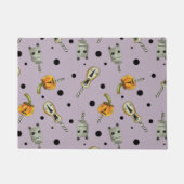 Creepy Halloween Dolls_stoffige paarse Deurmat (Voorkant)