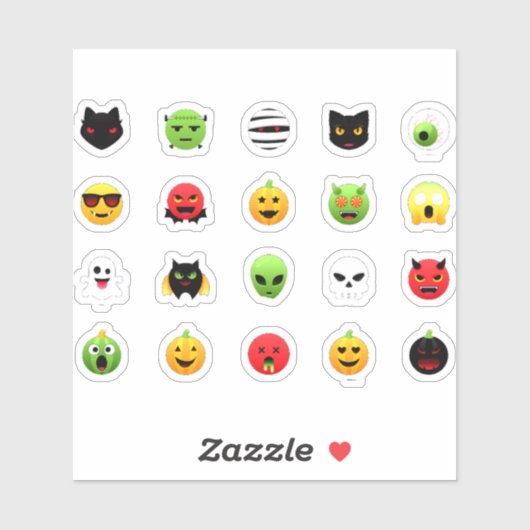 Creepy Halloween Emoji Sticker (Vel)