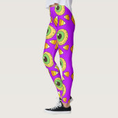 Creepy Halloween Eyeball en Candy Corn Leggings (Links)