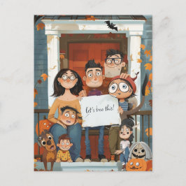 Creepy Halloween familie Briefkaart