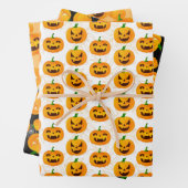 Creepy Halloween Ghost Jack O Lantern Spider Web Inpakpapier Vel (In situ)