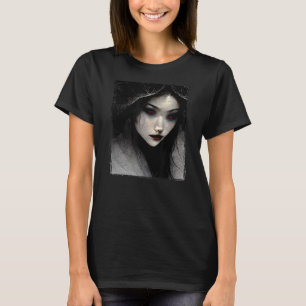 Creepy Halloween Gothic Horror Girl T-shirt