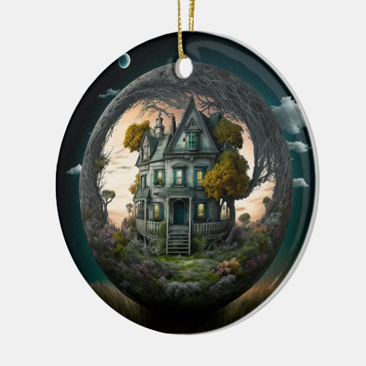 Creepy Halloween Haunted House Ornament (Links)