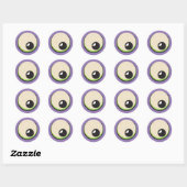 Creepy Halloween Mummy Eyeball Ronde Sticker (Vel)