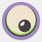 Creepy Halloween Mummy Eyeball Ronde Sticker (Voorkant)