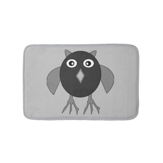 Creepy Halloween Owl Bath Mat (Voorkant)