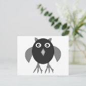 Creepy Halloween Owl Briefkaart (Staand voorkant)