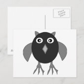 Creepy Halloween Owl Briefkaart (Voorkant / Achterkant)