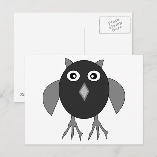 Creepy Halloween Owl Briefkaart (Voorkant / Achterkant)