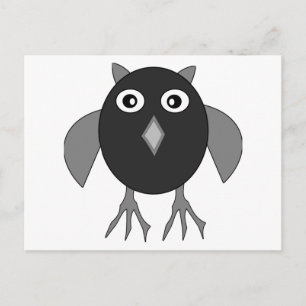 Creepy Halloween Owl Briefkaart