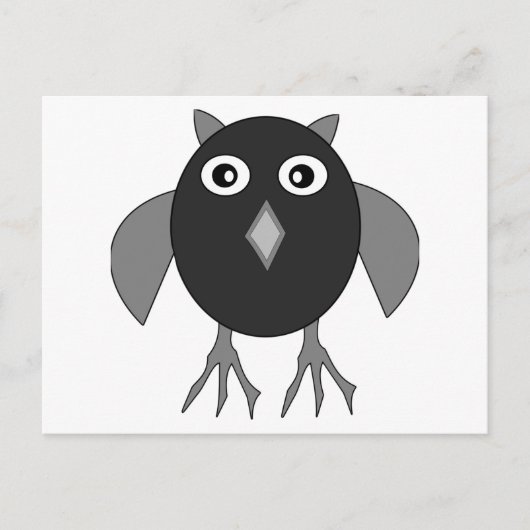 Creepy Halloween Owl Briefkaart (Voorkant)