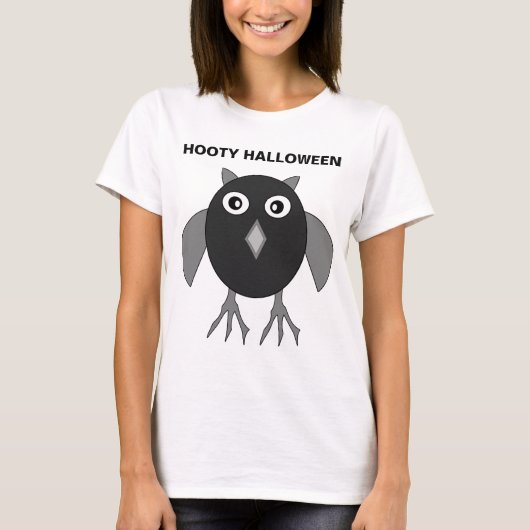 Creepy Halloween Owl Custom T Shirt (Voorkant)