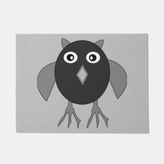 Creepy Halloween Owl Doormat Deurmat (Voorkant)