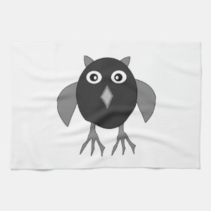Creepy Halloween Owl Kitchen Towel Theedoek