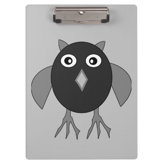 Creepy Halloween Owl-klembord Klembord (Voorkant)