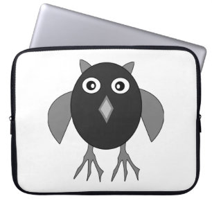 Creepy Halloween Owl-laptoptas Laptop Sleeve