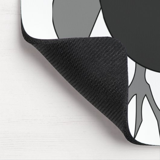 Creepy Halloween Owl Mousepad Muismat (Hoek)