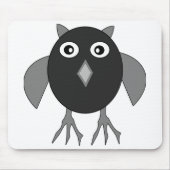 Creepy Halloween Owl Mousepad Muismat (Voorkant)