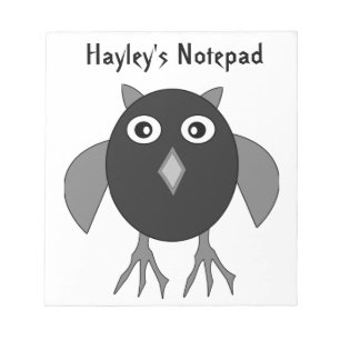 Creepy Halloween Owl N Notitieblok