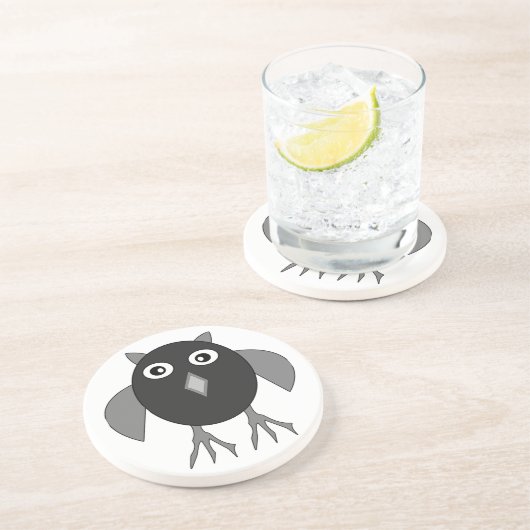 Creepy Halloween Owl Onderzetters (Zijkant)