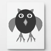 Creepy Halloween Owl Plaque Fotoplaat (Voorkant)