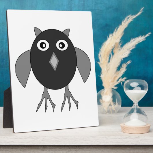 Creepy Halloween Owl Plaque Fotoplaat (Zijkant)