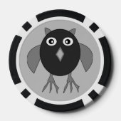 Creepy Halloween Owl Poker Chips (Achterkant)