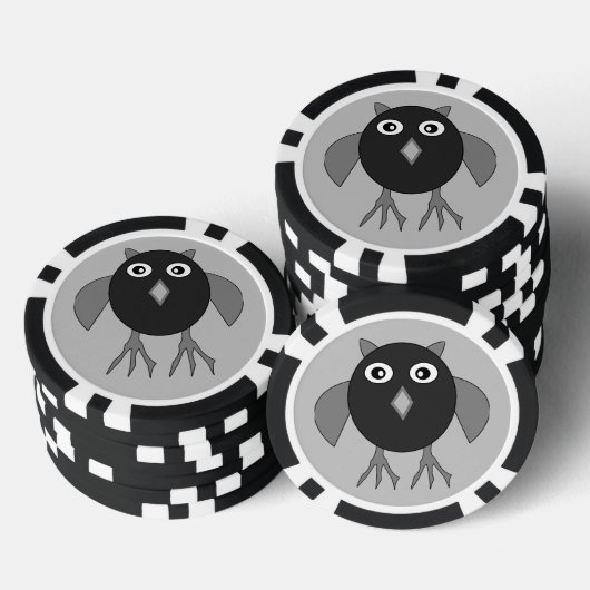 Creepy Halloween Owl Poker Chips (Opstapeling)