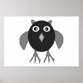 Creepy Halloween Owl Poster (Voorkant)