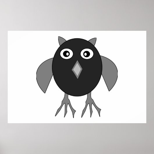 Creepy Halloween Owl Poster (Voorkant)