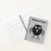 Creepy Halloween Owl Spiral Notitieboek (Binnen)