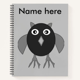 Creepy Halloween Owl Spiral Notitieboek