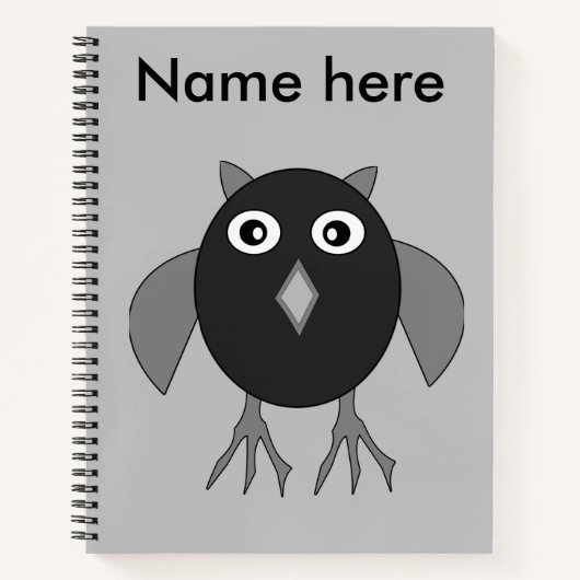 Creepy Halloween Owl Spiral Notitieboek (Voorkant)